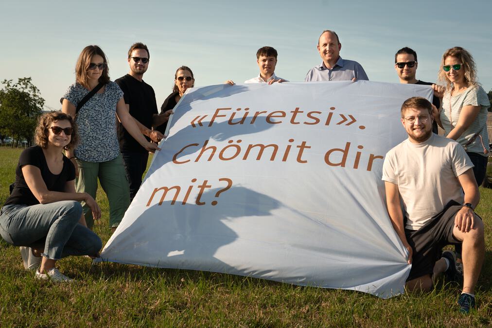 Für die Bernerland Bank ist der Ballon ein Symbol, um «füretsi» zu streben.